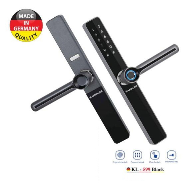 Khóa cửa lùa vân tay Kassler KL599 BLACK